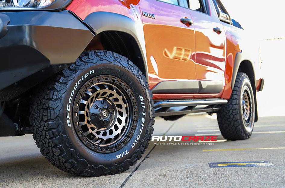 TOYOTA HILUX N80 RUGGED X ZOMBIE SATIN BLACK MACHINED BRONZE TINT
